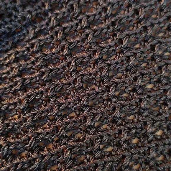 Eileen Fisher Black open weave long sleeve open front cardigan - Picture 4 of 4